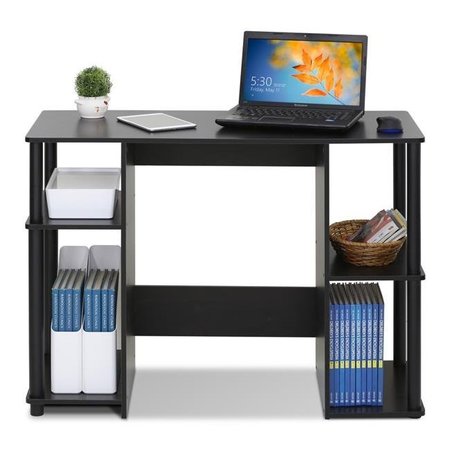 HIGHKEY Compact Computer Study Desk; Espresso LR93492